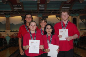 4th Place Neb's Fun World #3 Aaron Glover, Lucas Kelloway, Paige Burchowycz, Sarah Smuk, And Coach Patrick Rutherford